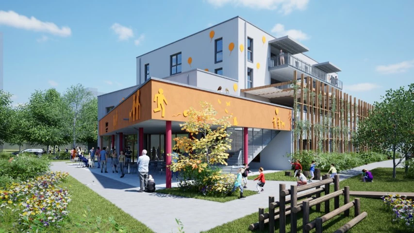 Schwalbanger Familienzentrum in Neuburg, Visualisierung